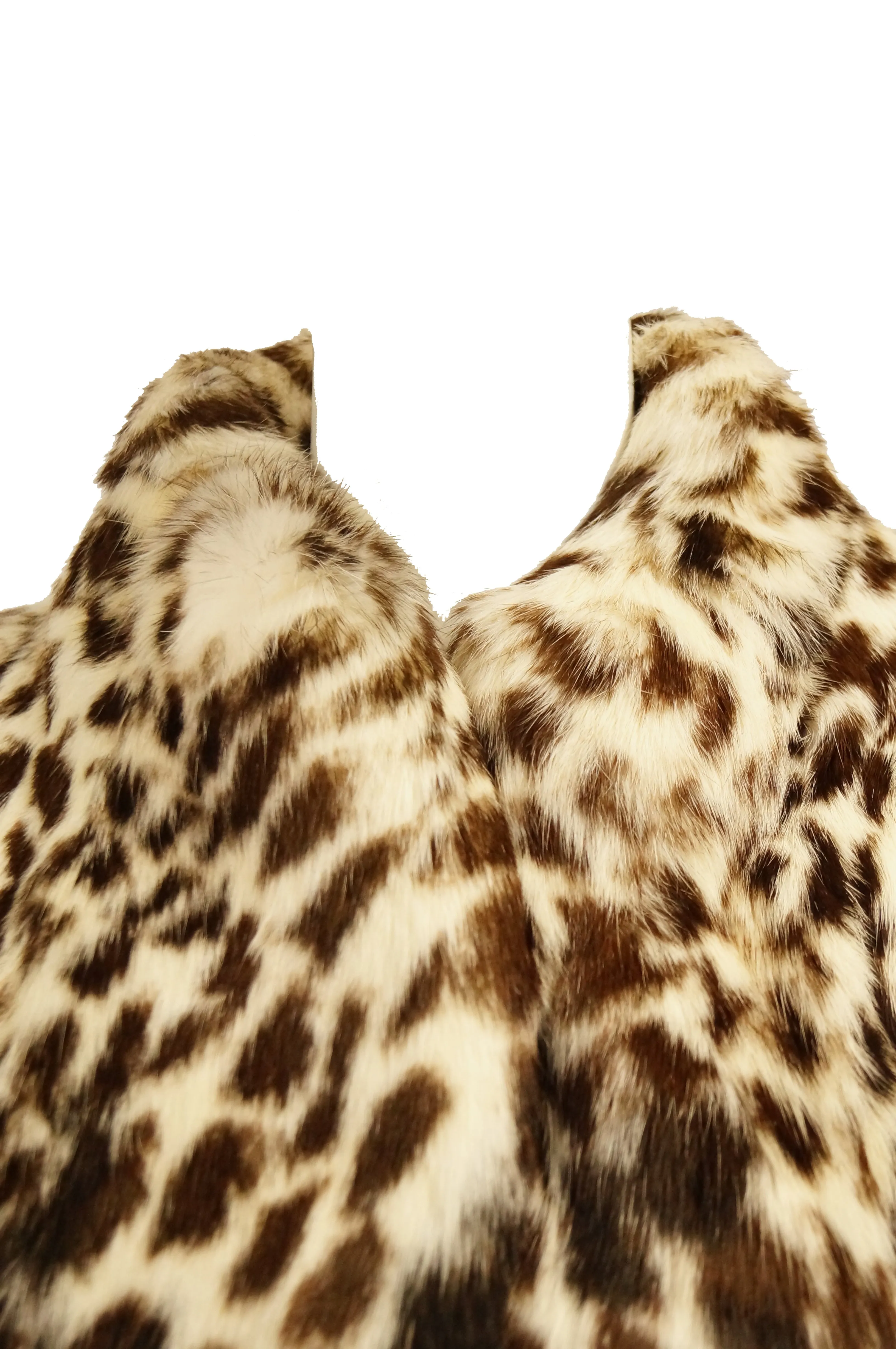 1980s Supple Brazilian Leopard Print Rabbit Fur Coat by Polo Norte