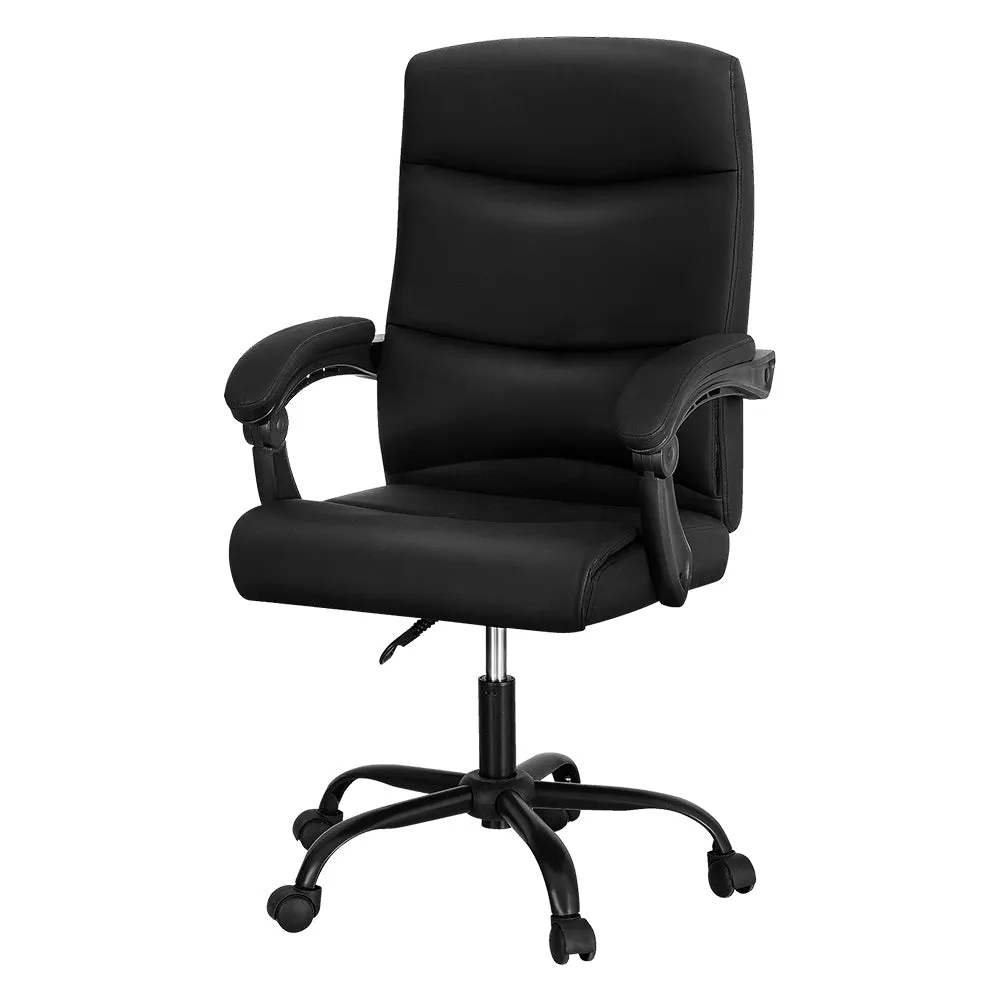 2-Point Massage Office Chair, Reclining PU Leather - Artiss