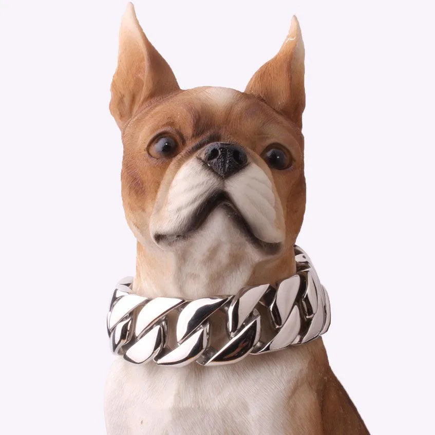 32mm Stainless Steel Dog Chain Necklace