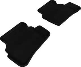 3D MAXpider 2008-2014 Mercedes-Benz C-Class Sedan W204 Kagu 2nd Row Floormats - Black