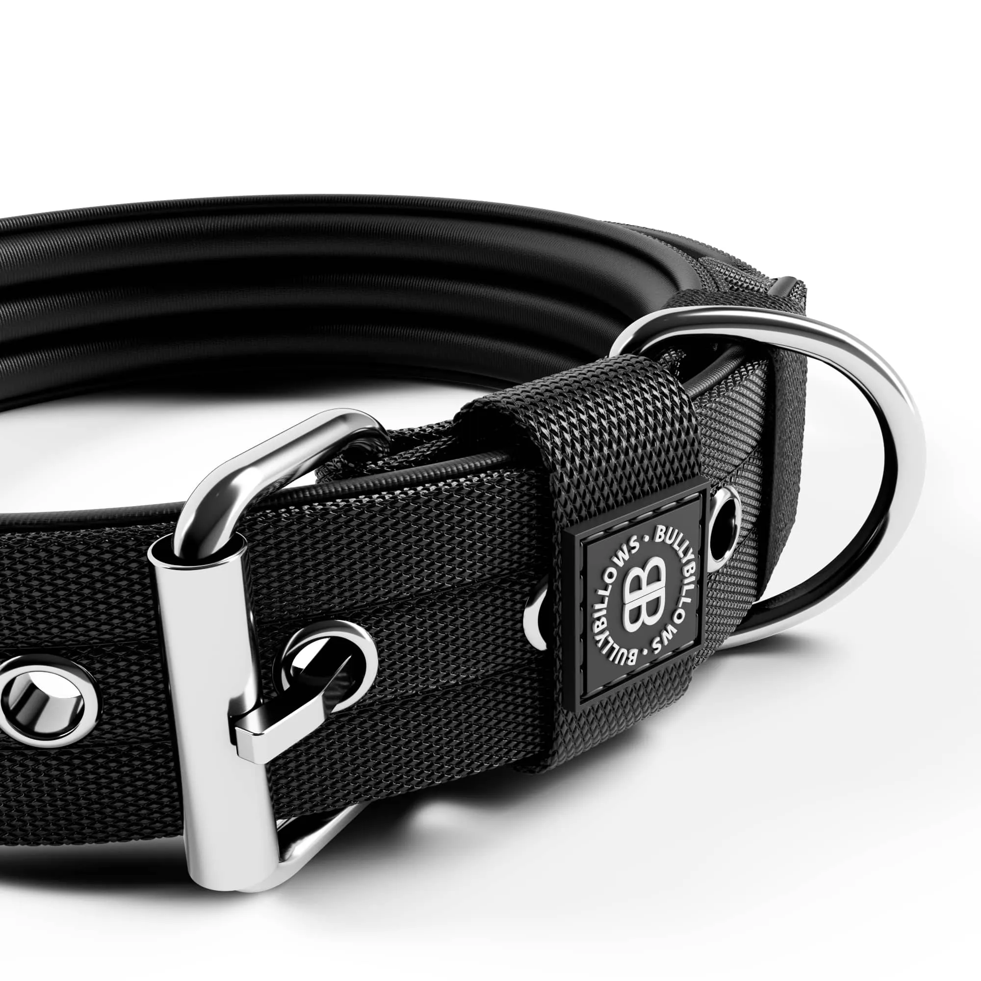 4cm Pin Buckle Collar | With Handle - Black