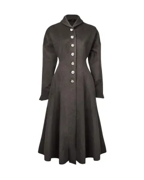 50s Couture Long Coat - Mocha