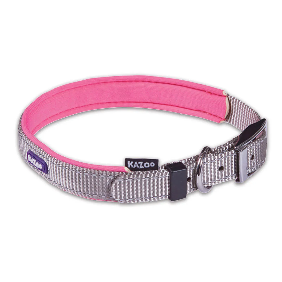 Active Dog Collar - Silver & Pink