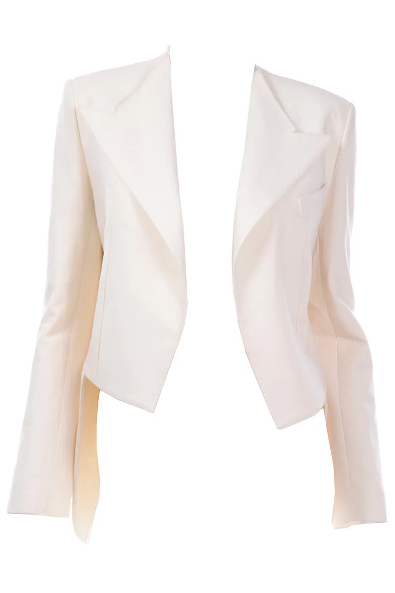 Alber Elbaz Lanvin Spring Summer 2015 Runway Cutaway Tuxedo Jacket