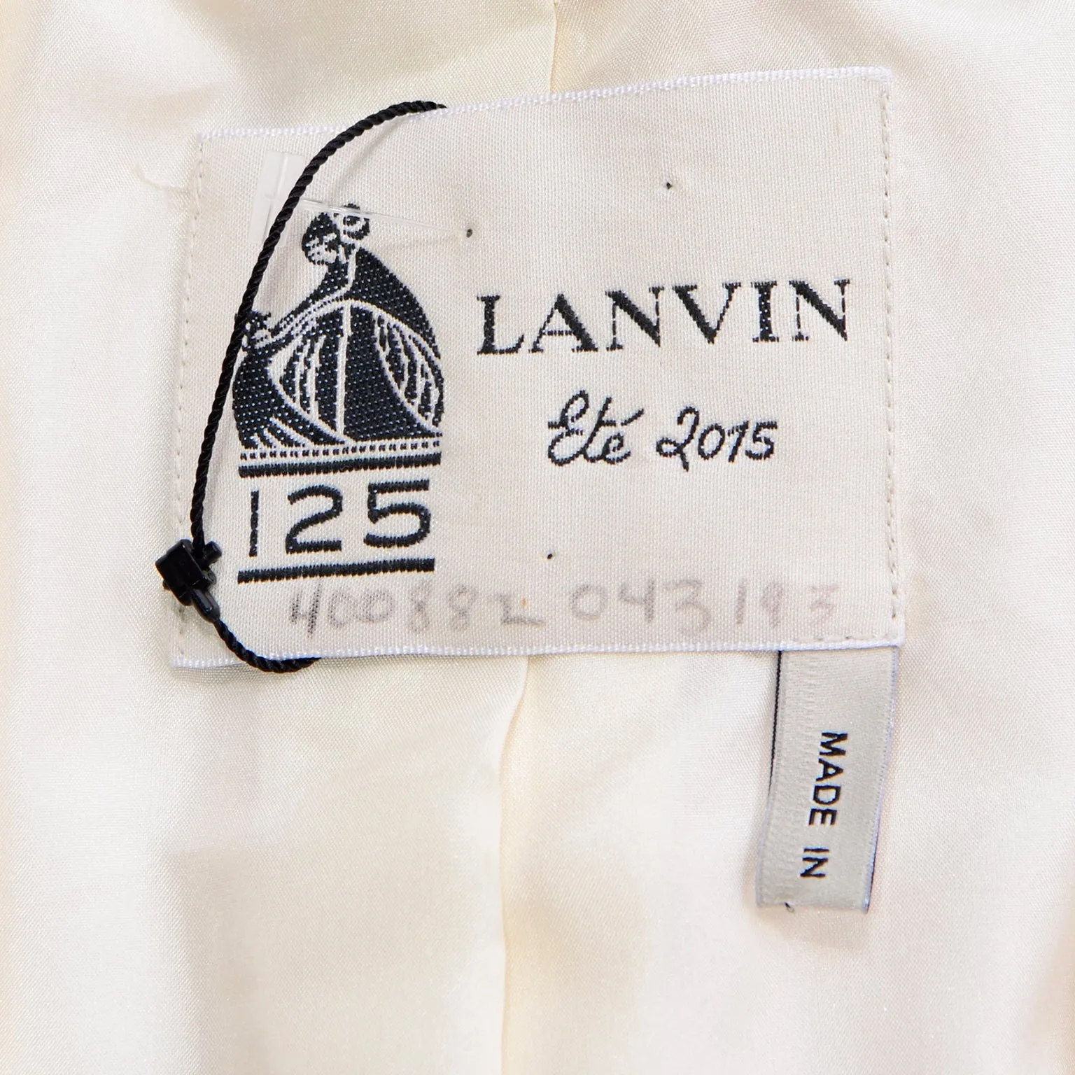 Alber Elbaz Lanvin Spring Summer 2015 Runway Cutaway Tuxedo Jacket