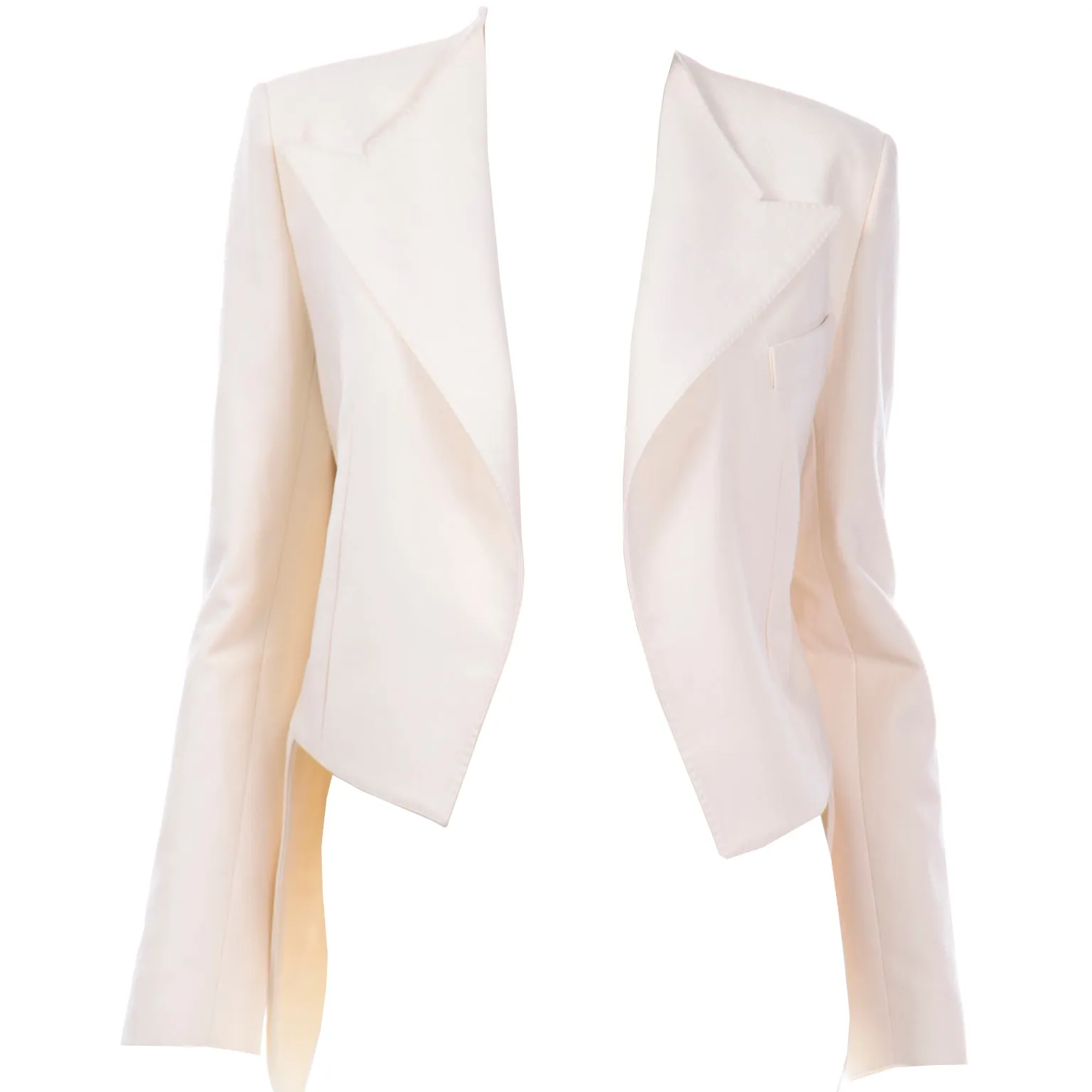 Alber Elbaz Lanvin Spring Summer 2015 Runway Cutaway Tuxedo Jacket