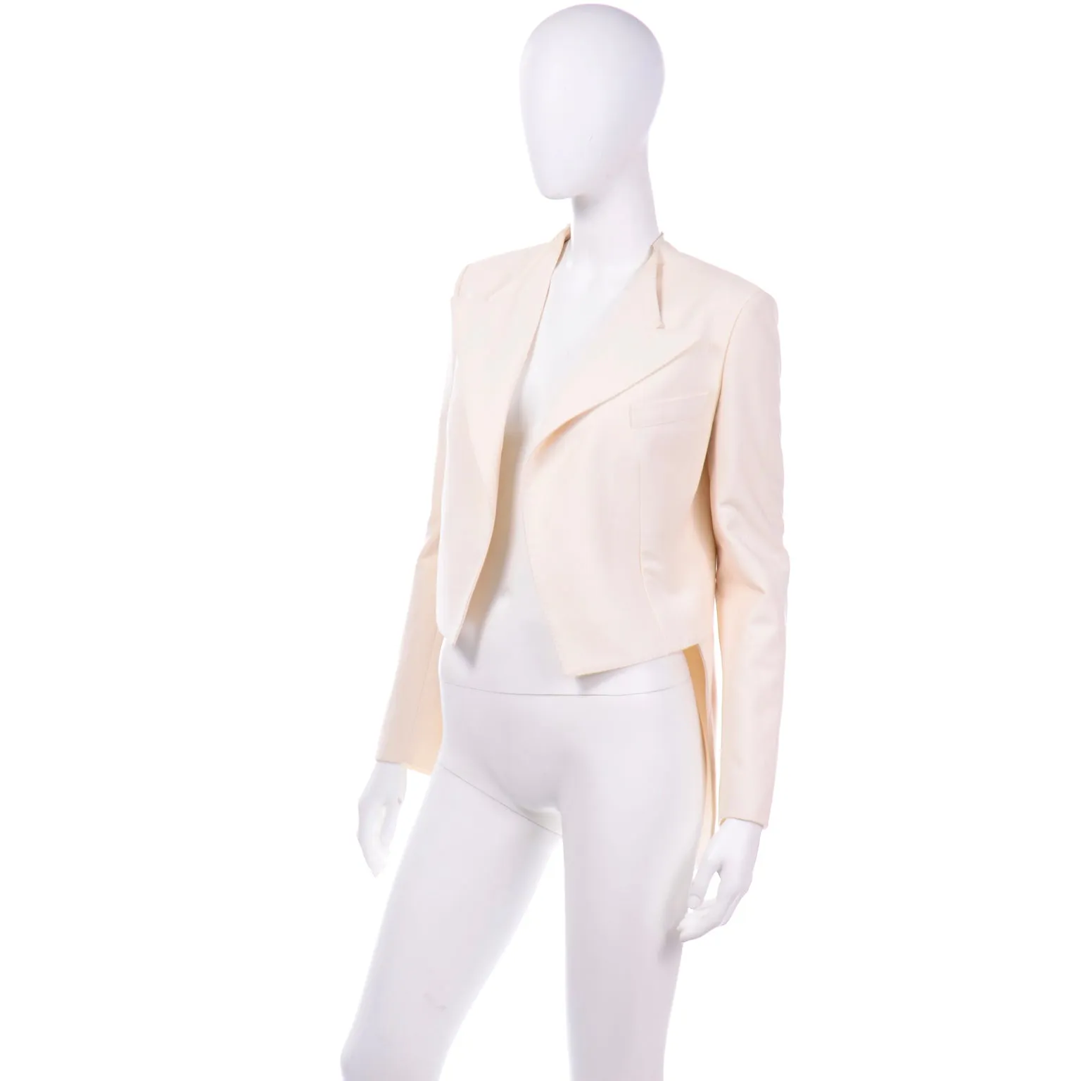 Alber Elbaz Lanvin Spring Summer 2015 Runway Cutaway Tuxedo Jacket