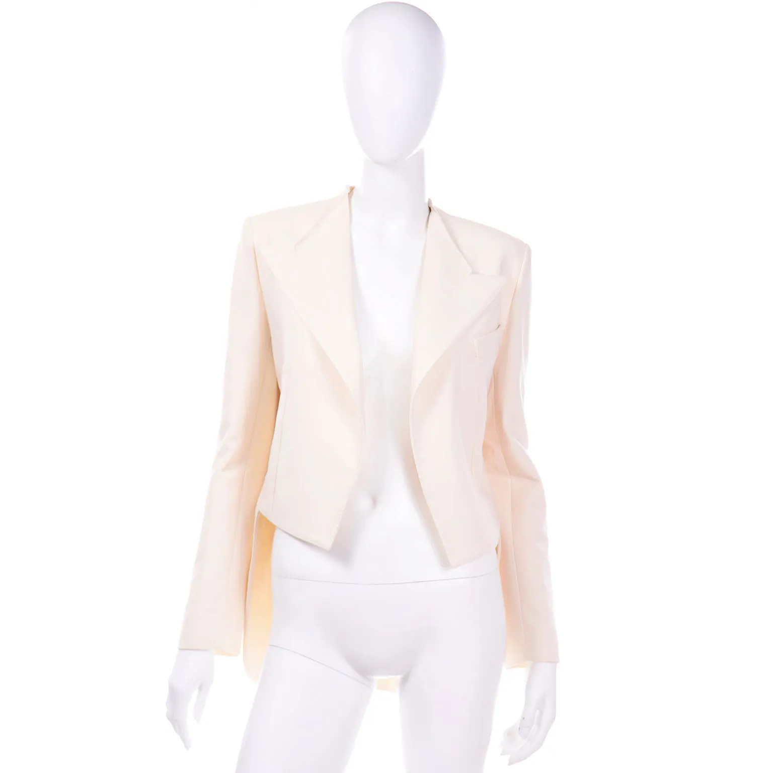 Alber Elbaz Lanvin Spring Summer 2015 Runway Cutaway Tuxedo Jacket