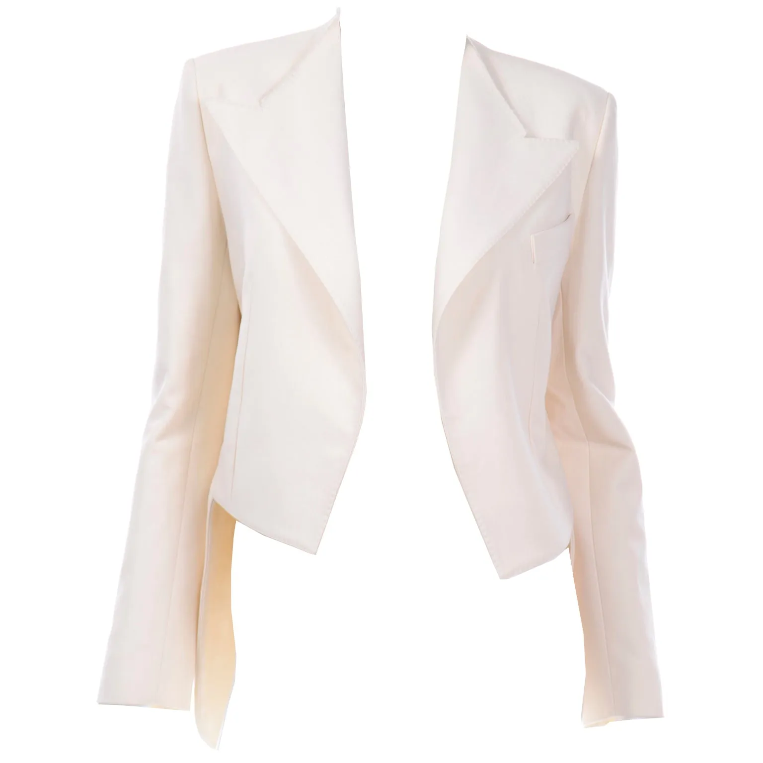 Alber Elbaz Lanvin Spring Summer 2015 Runway Cutaway Tuxedo Jacket