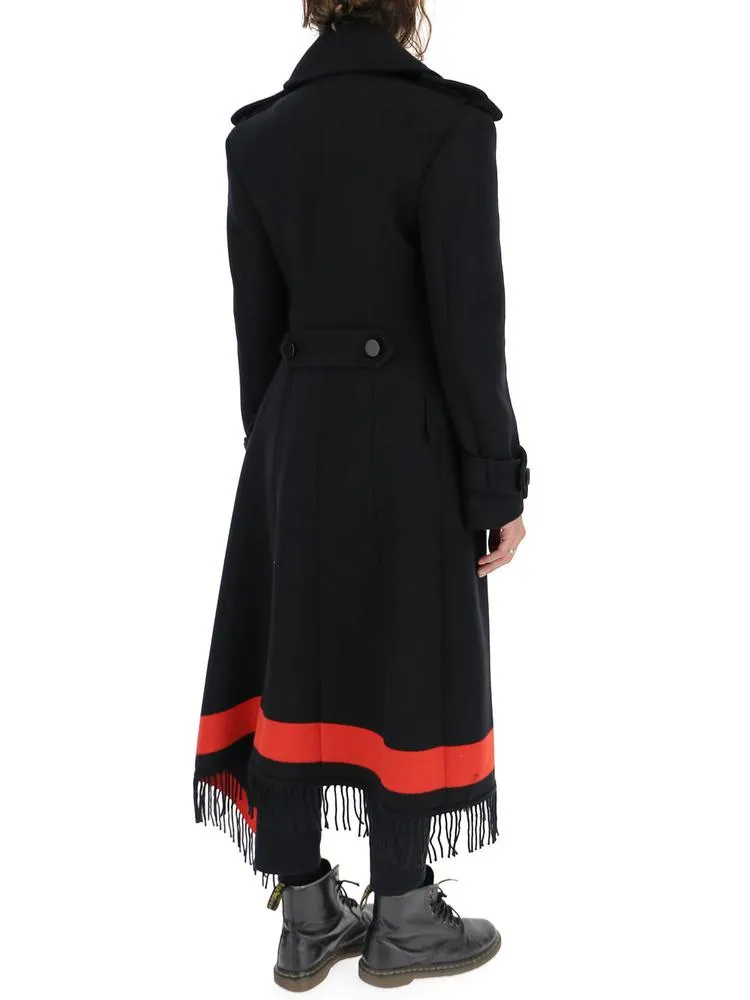 Alexander McQueen Asymmetric Draped Long Coat