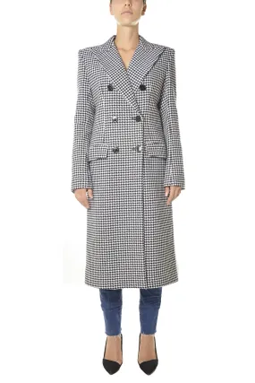 Alexandre Vauthier Houndstooth Double-Breasted Coat