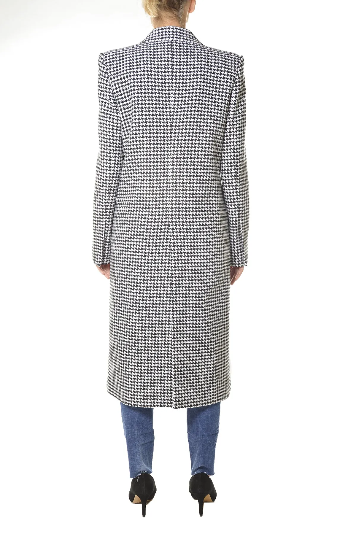 Alexandre Vauthier Houndstooth Double-Breasted Coat