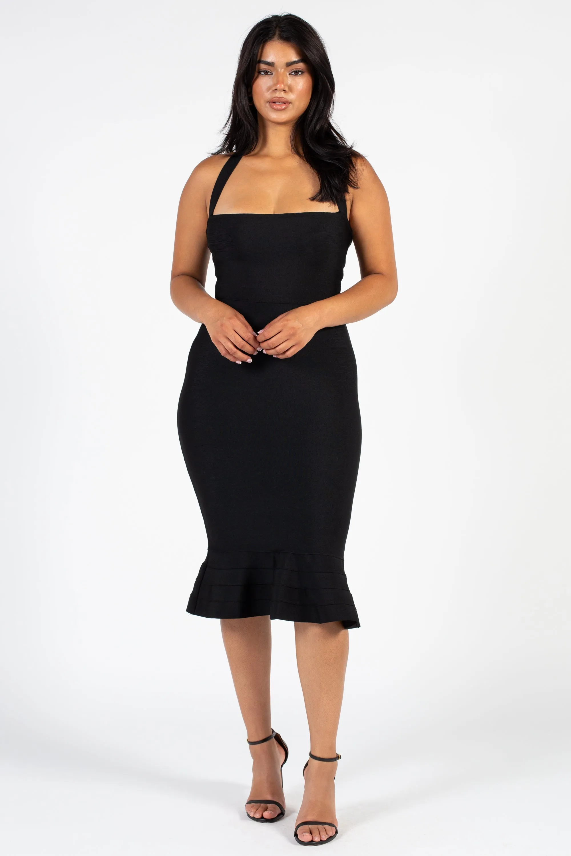 All Mine Trumpet Hem Bandage Dress