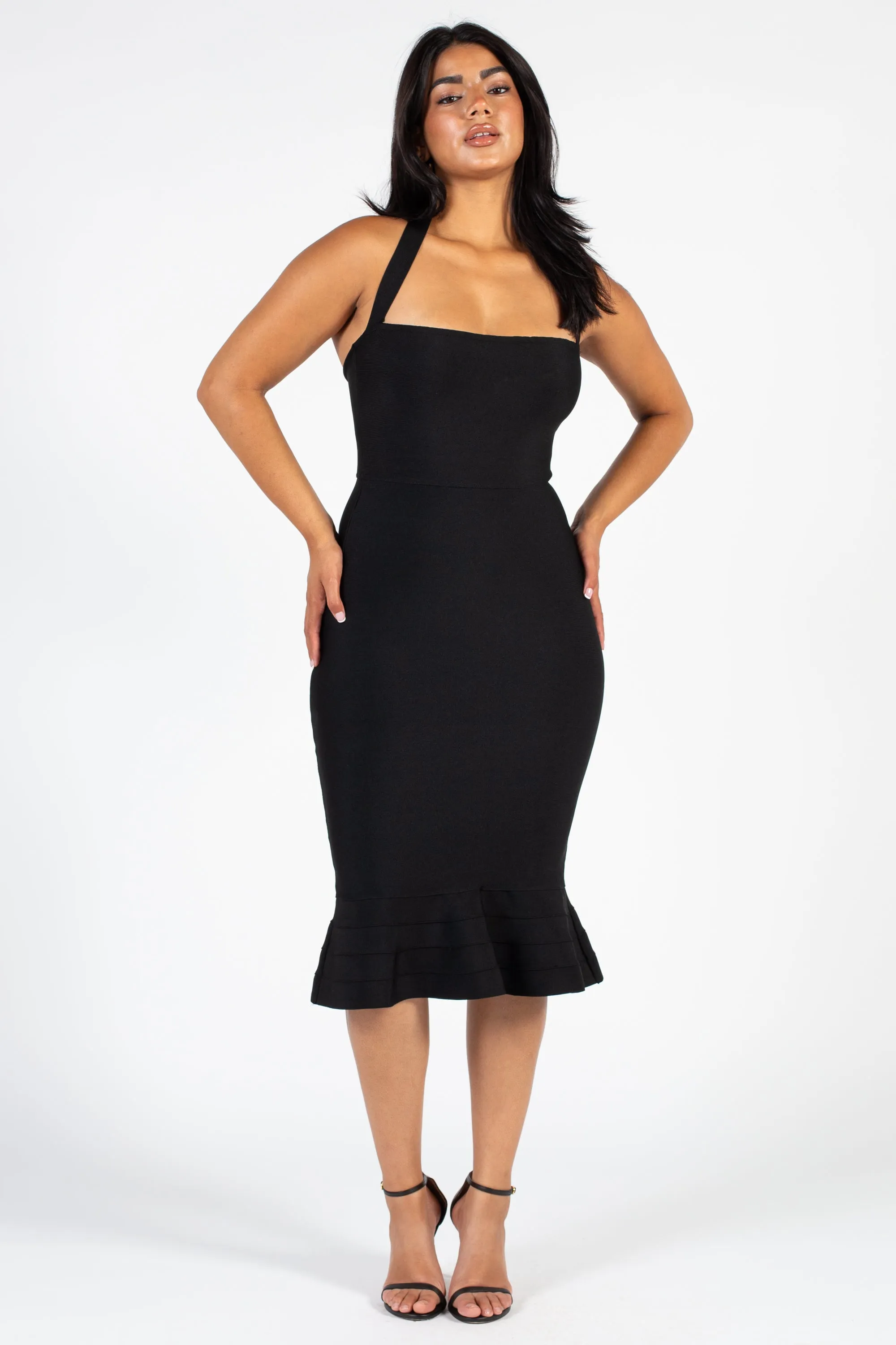 All Mine Trumpet Hem Bandage Dress