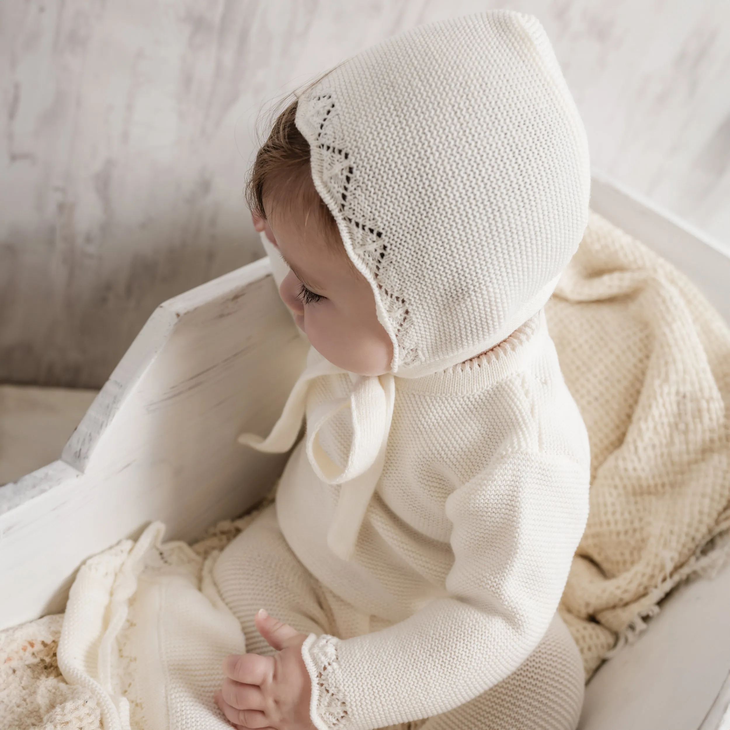 Alma Layette Set ~ Off White