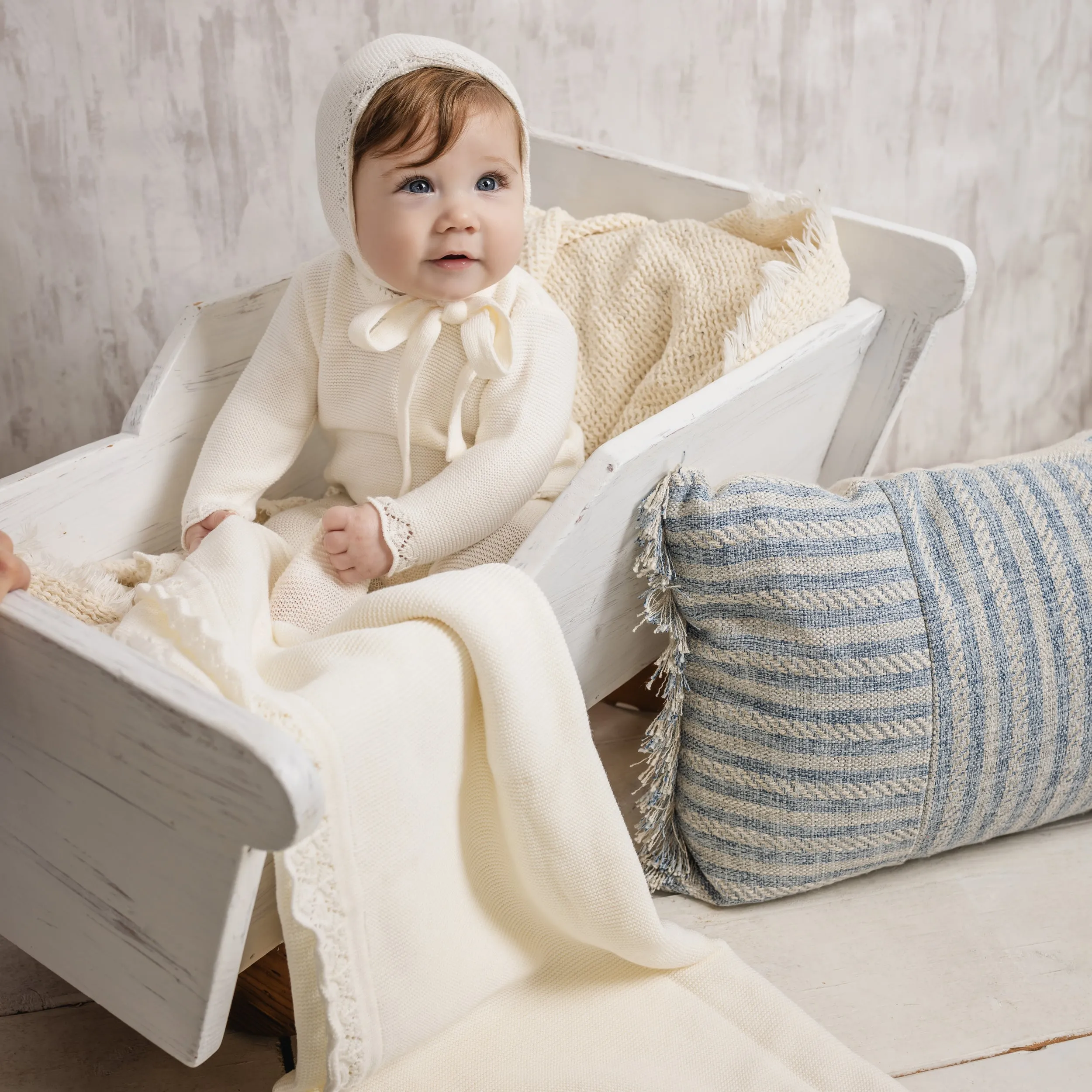 Alma Layette Set ~ Off White