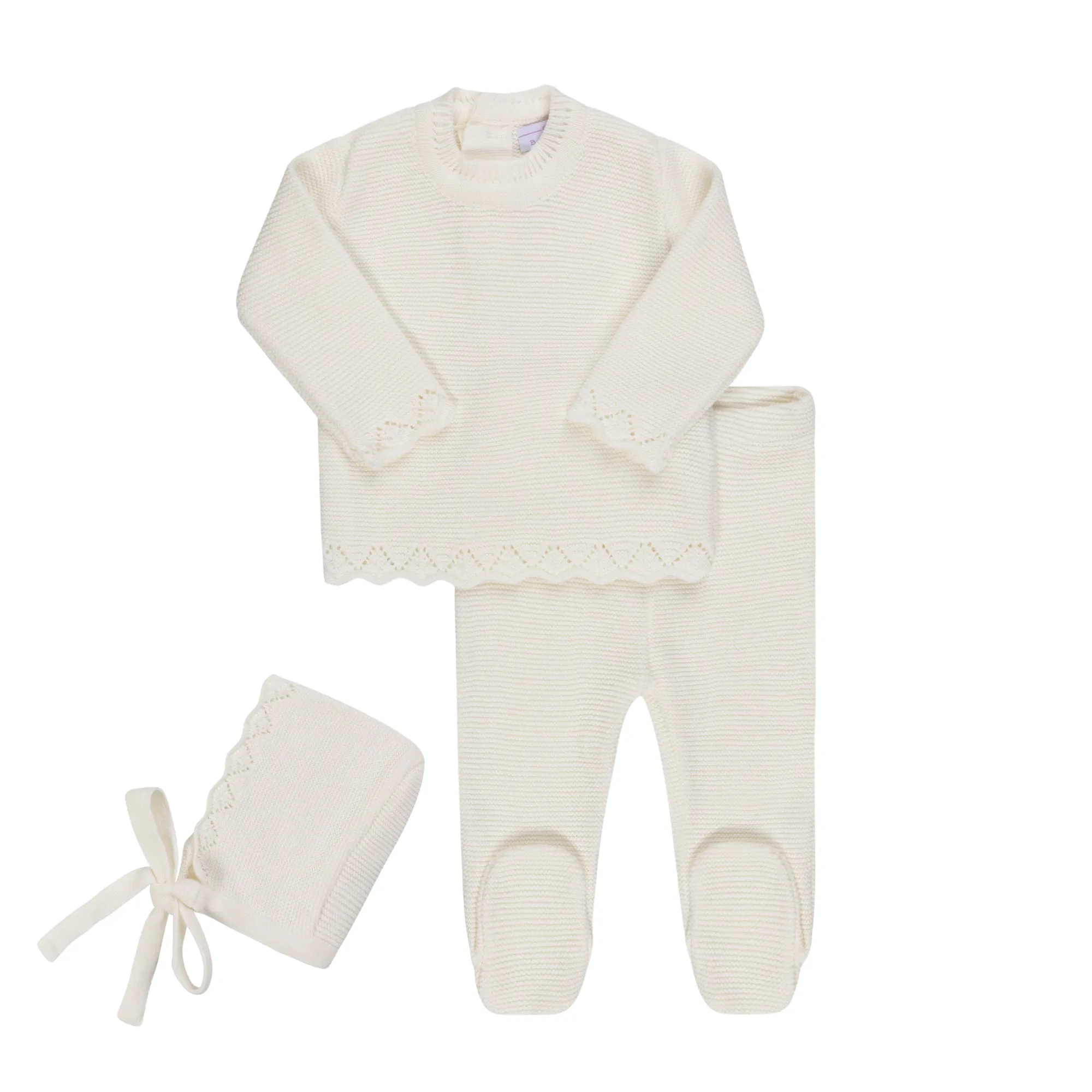 Alma Layette Set ~ Off White