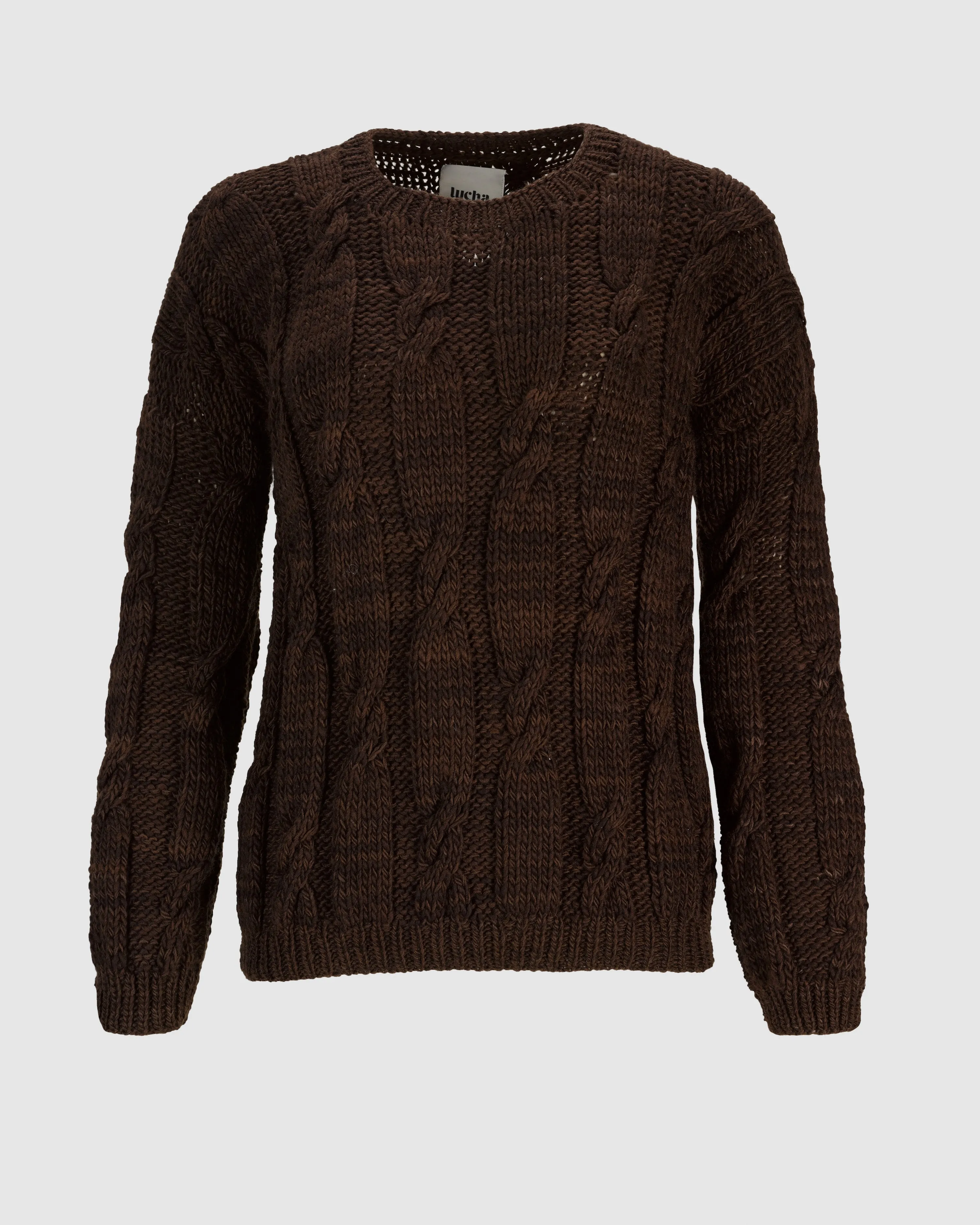 ALPES KNITTED JUMPER IN BROWN