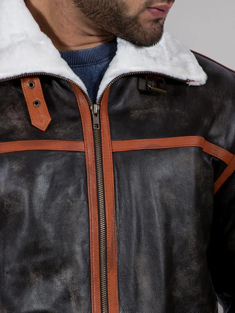 Alpine Brown Fur Leather Jacket