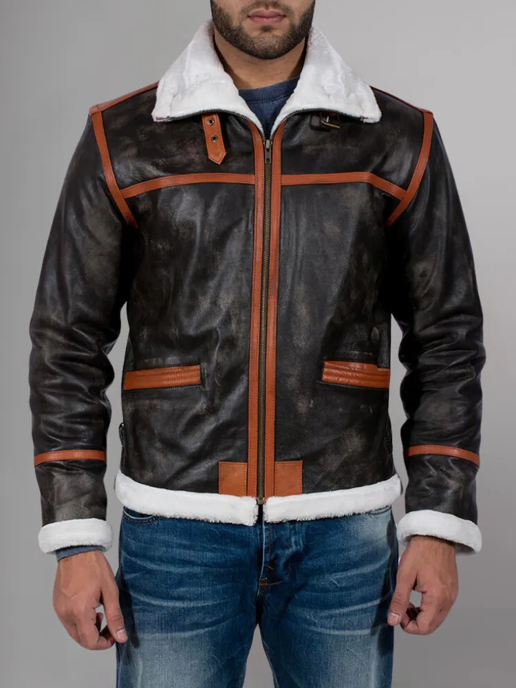 Alpine Brown Fur Leather Jacket