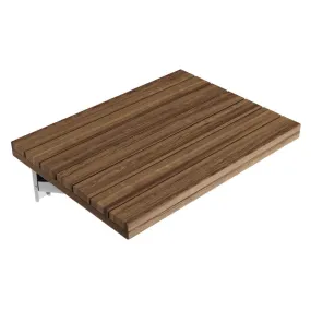 ANZZI Goreme 16.93 in. Teak Wall Mounted Folding Shower Seat