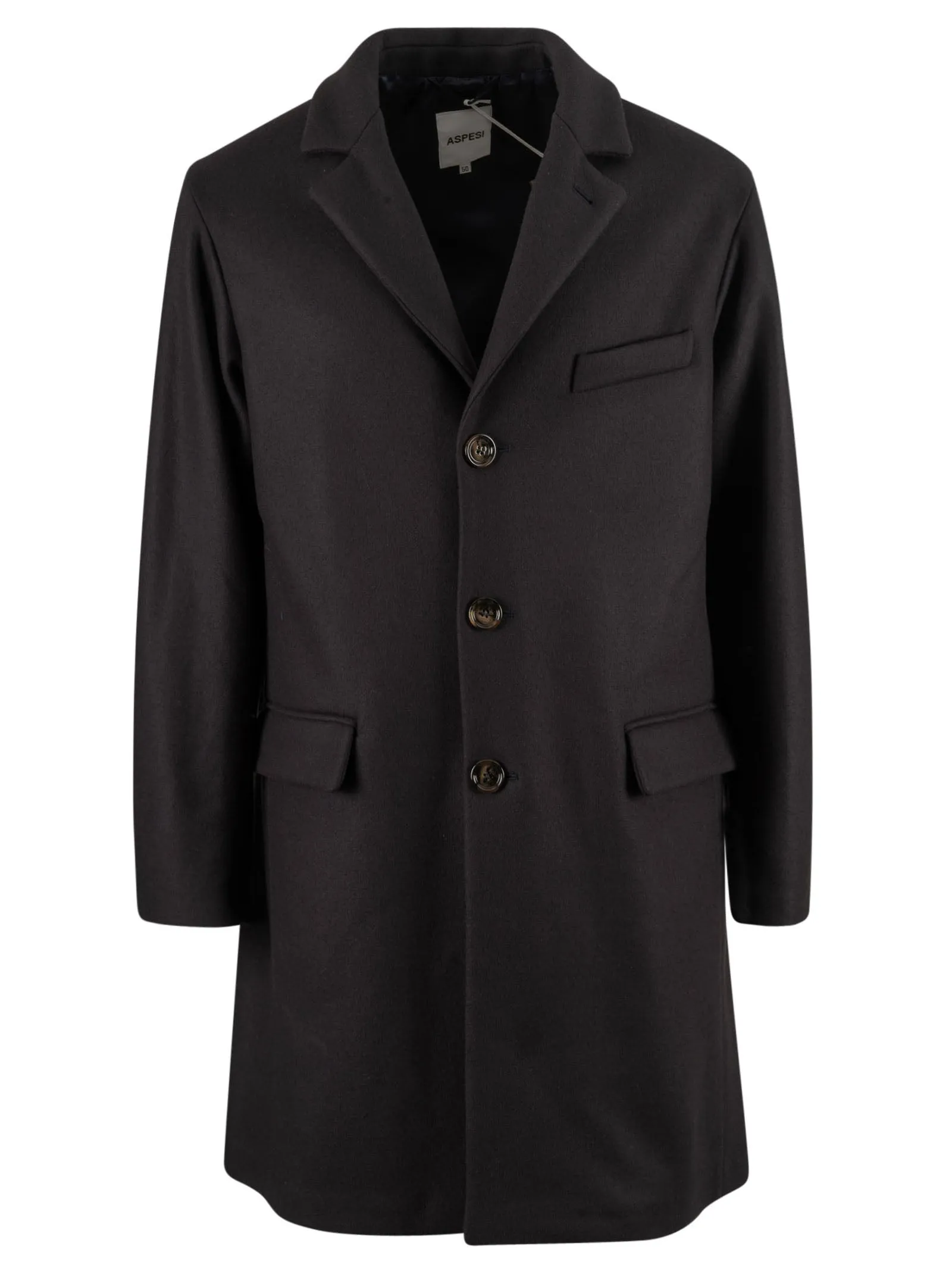 Aspesi Single-Breasted Jersey Coat