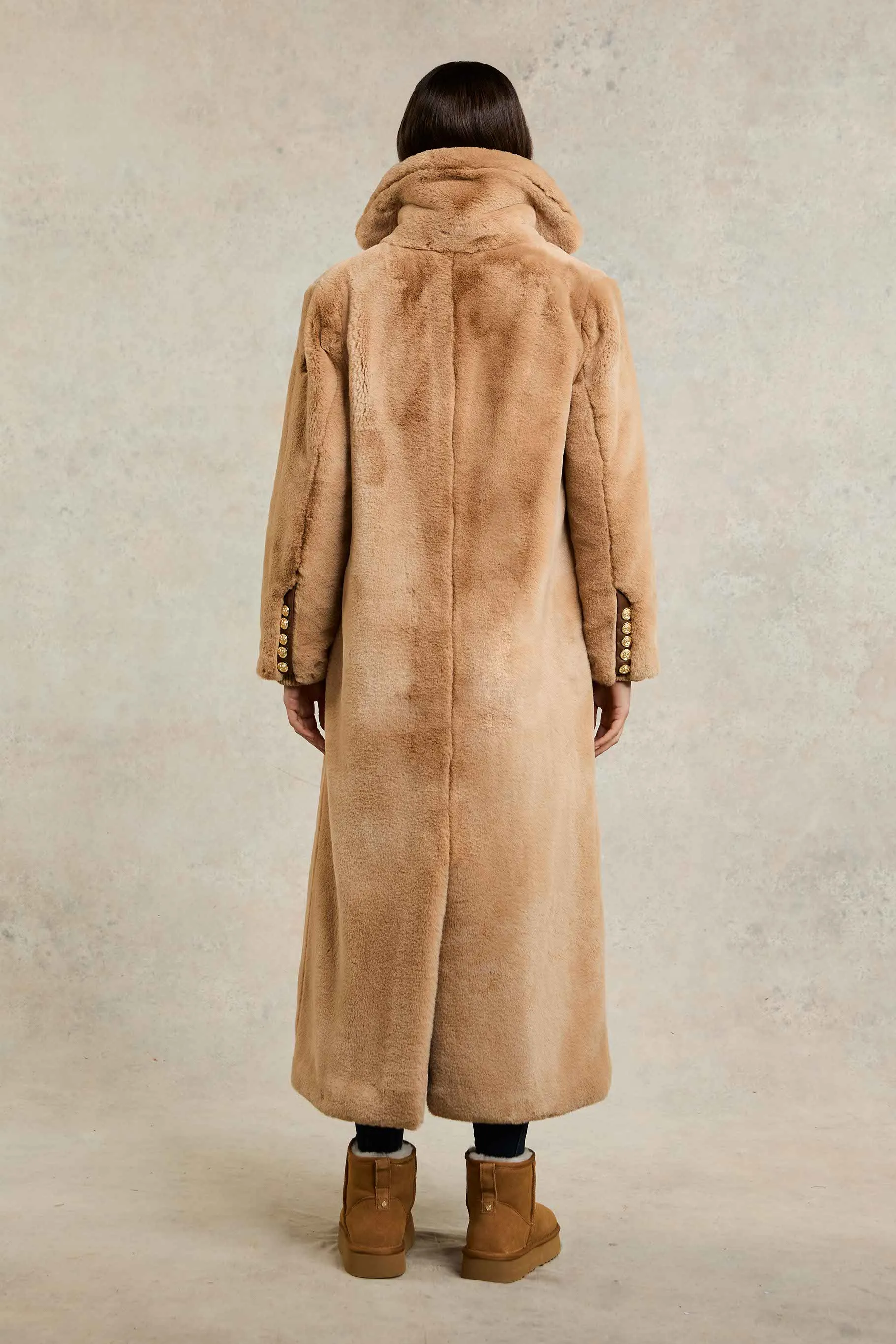 Asygarth Faux Fur Coat (Natural)