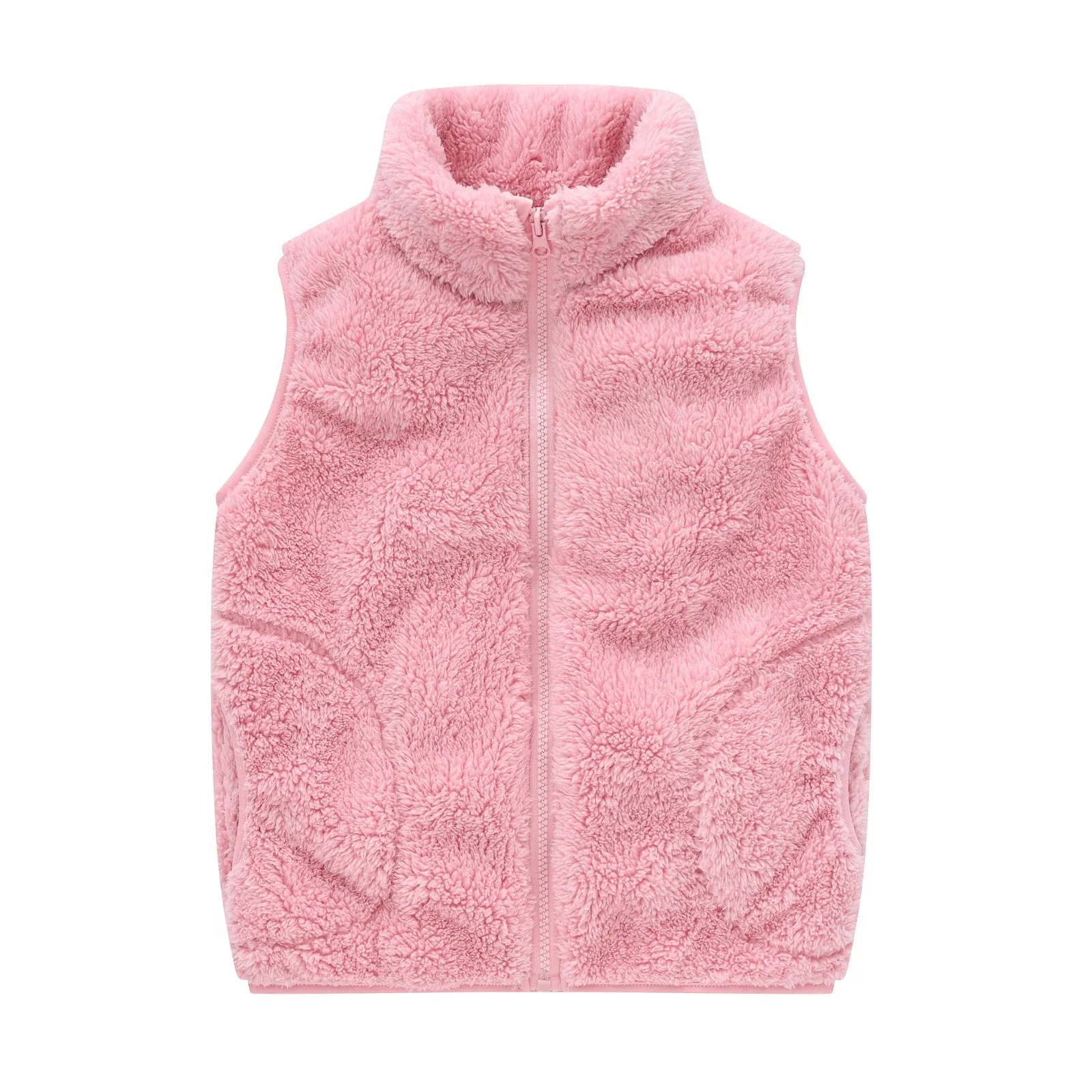 Autumn and winter new warm vest lambswool Joker Mao Mao Europe and the United States simple solid color children vest coat