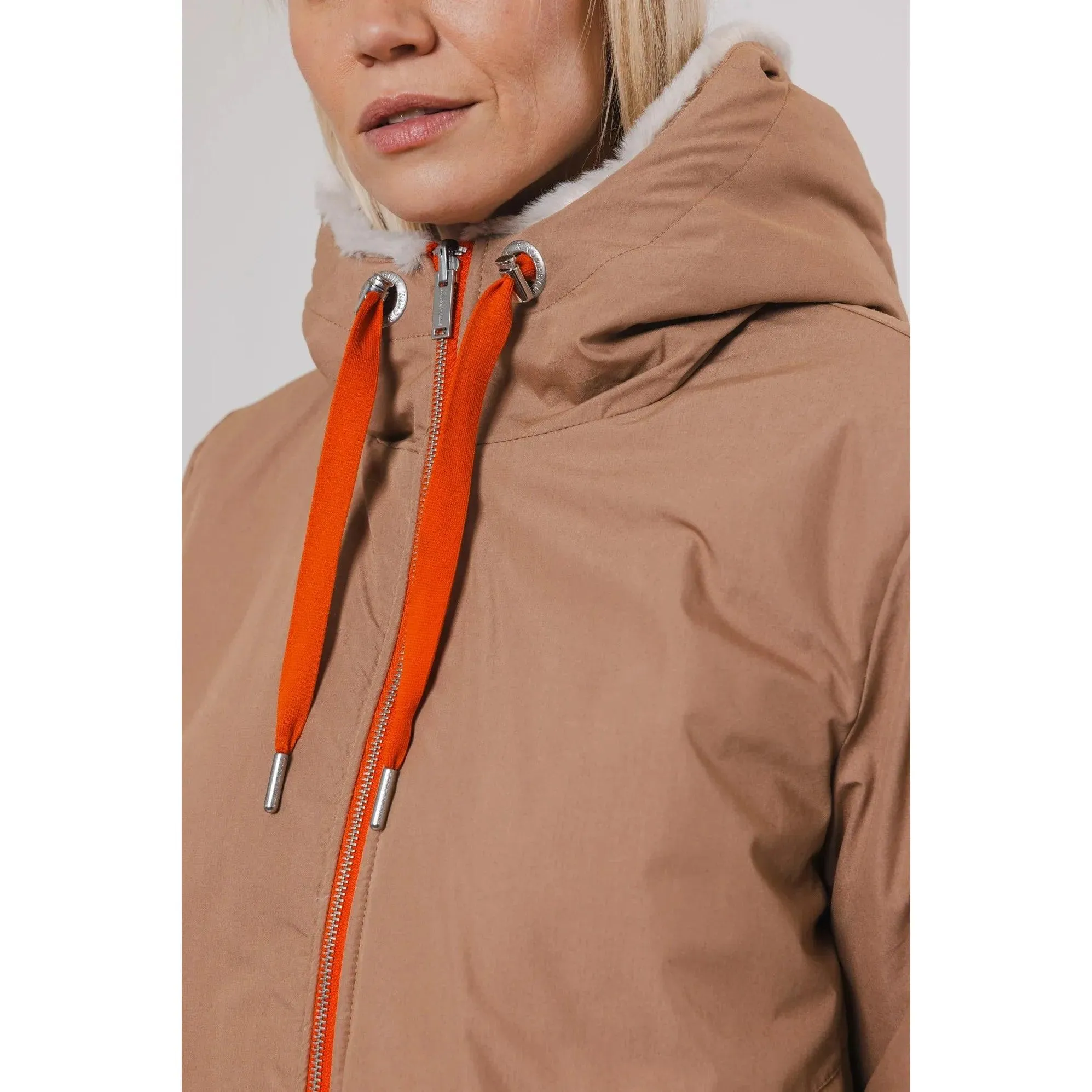 Aviva Reversible Jacket With Hood Twig & Birch