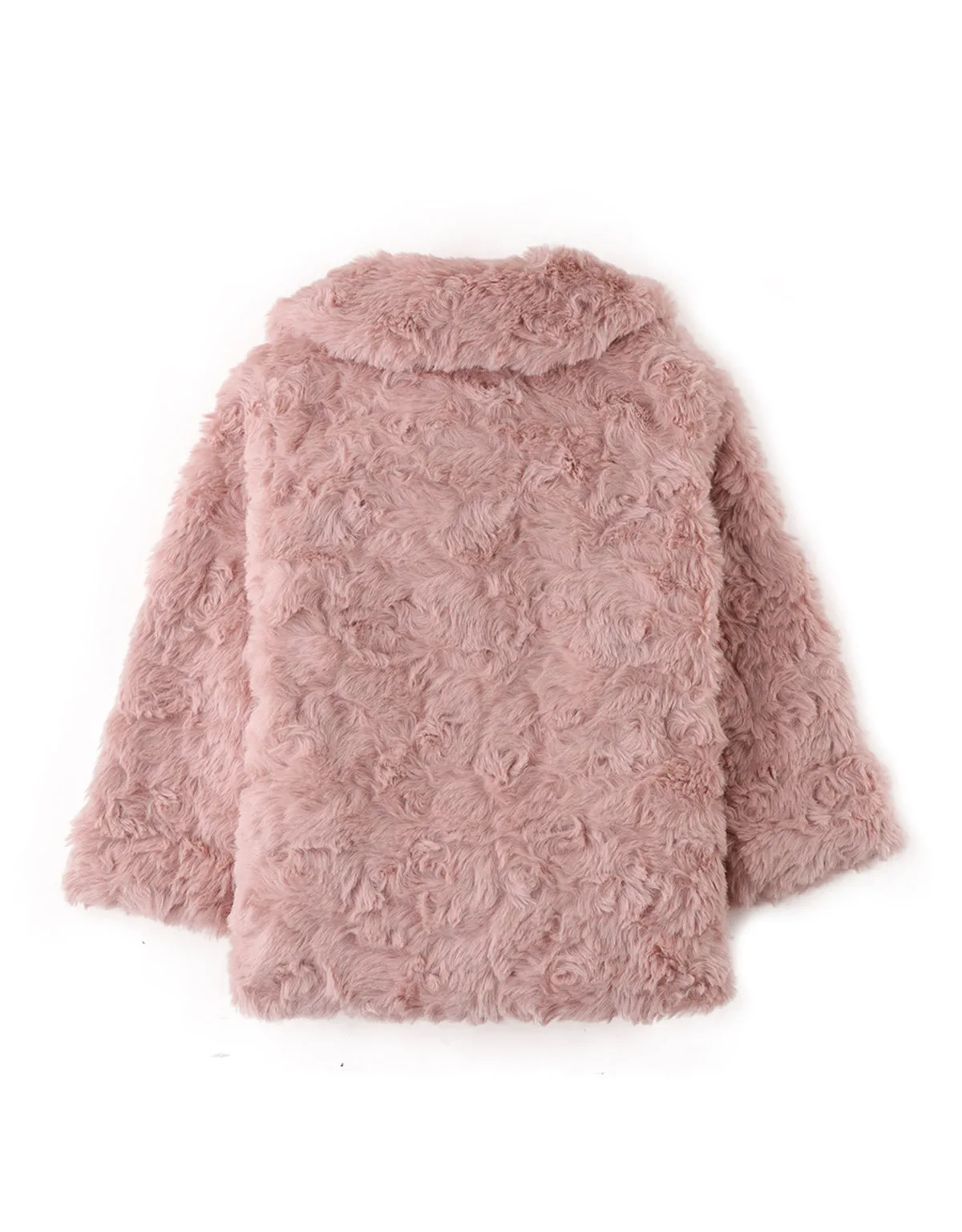 BABY GIRLS FAUX FUR COAT WITH COLLAR