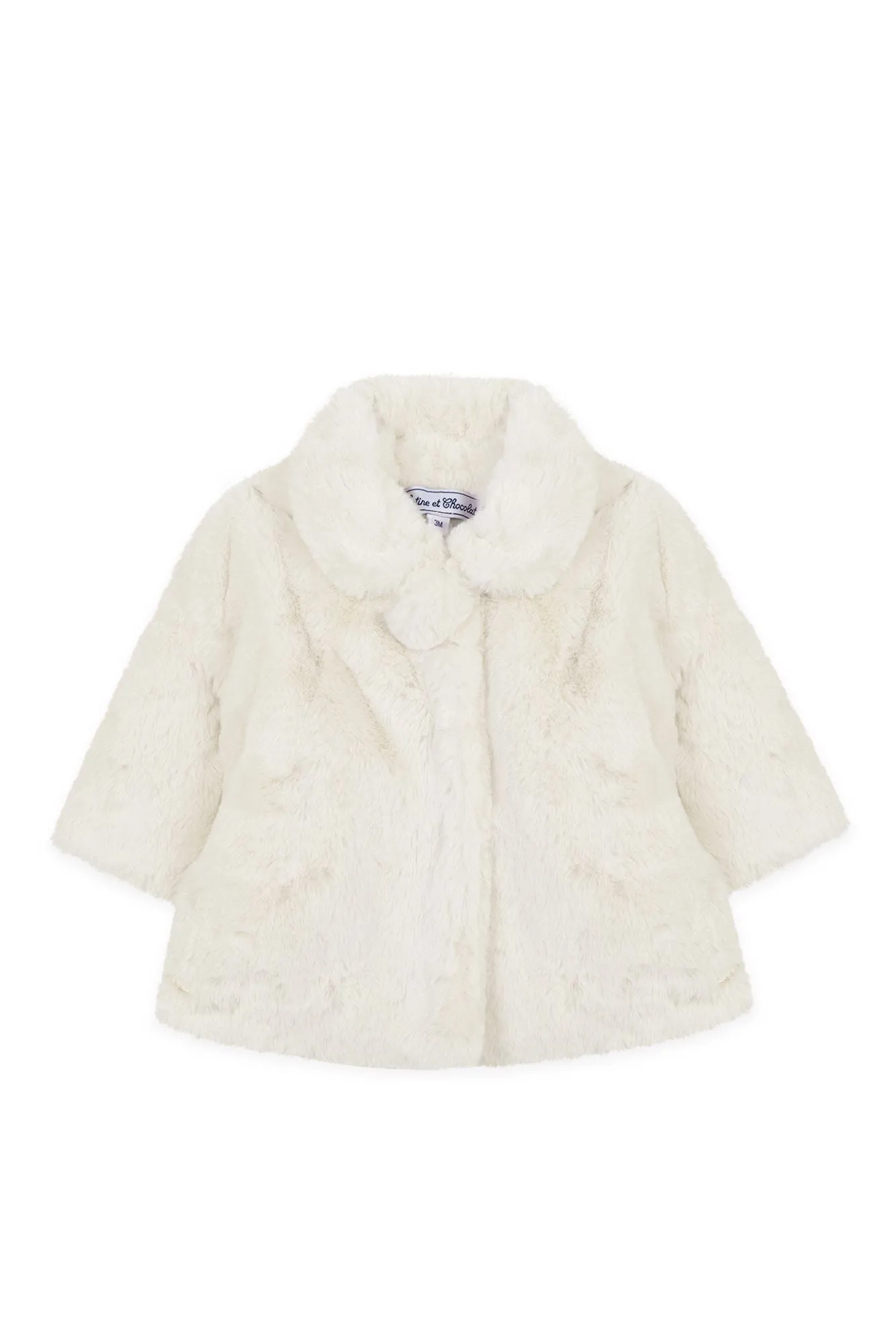 BABY PROMENADE ROMANTIQUE MANTEAU2 - Nacre