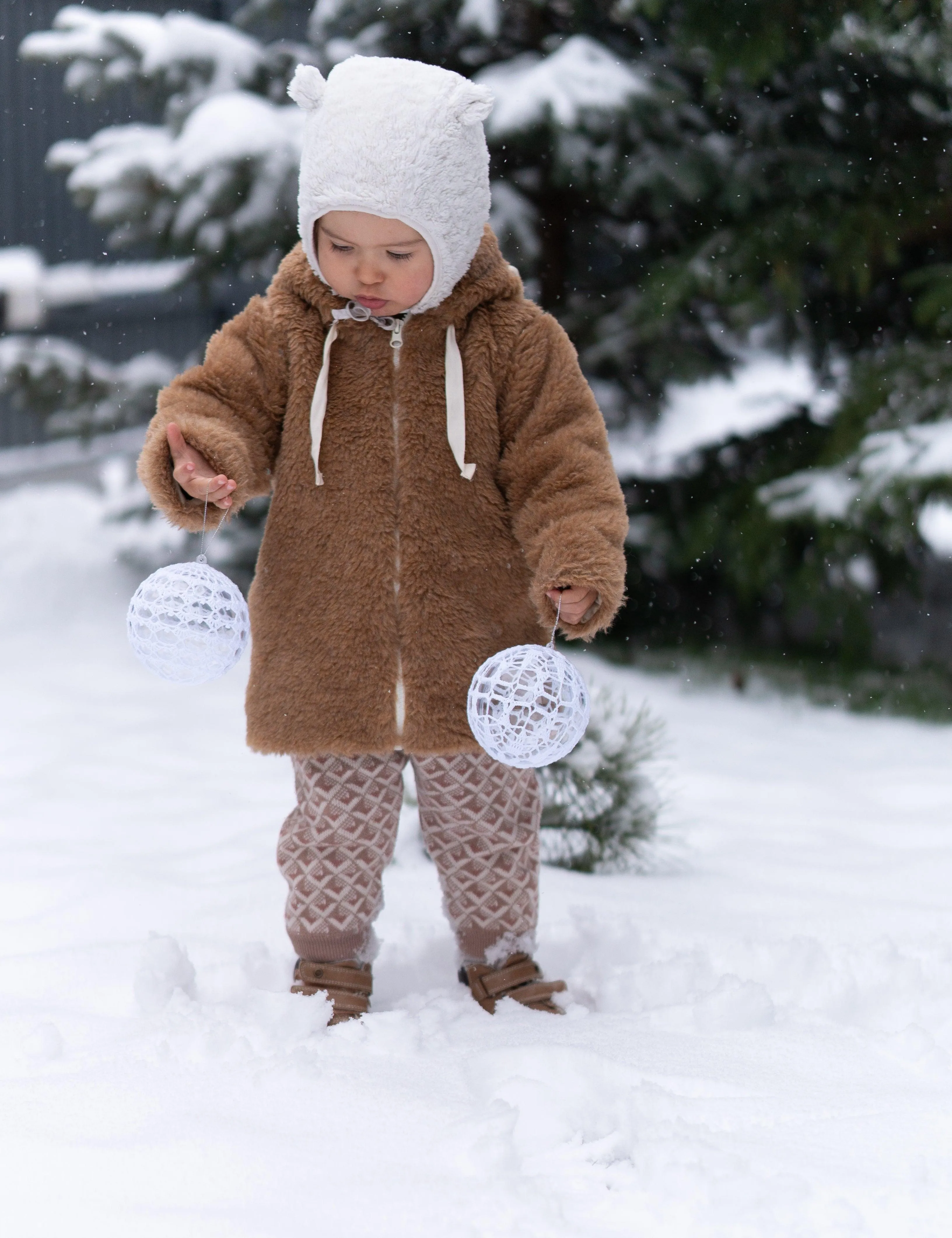 Baby/Kid Virgin Wool Jacket - Brown