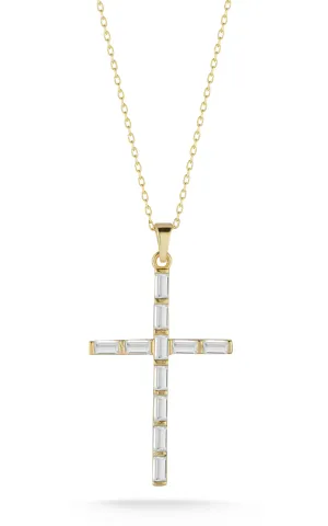 Baguette Cross Necklace