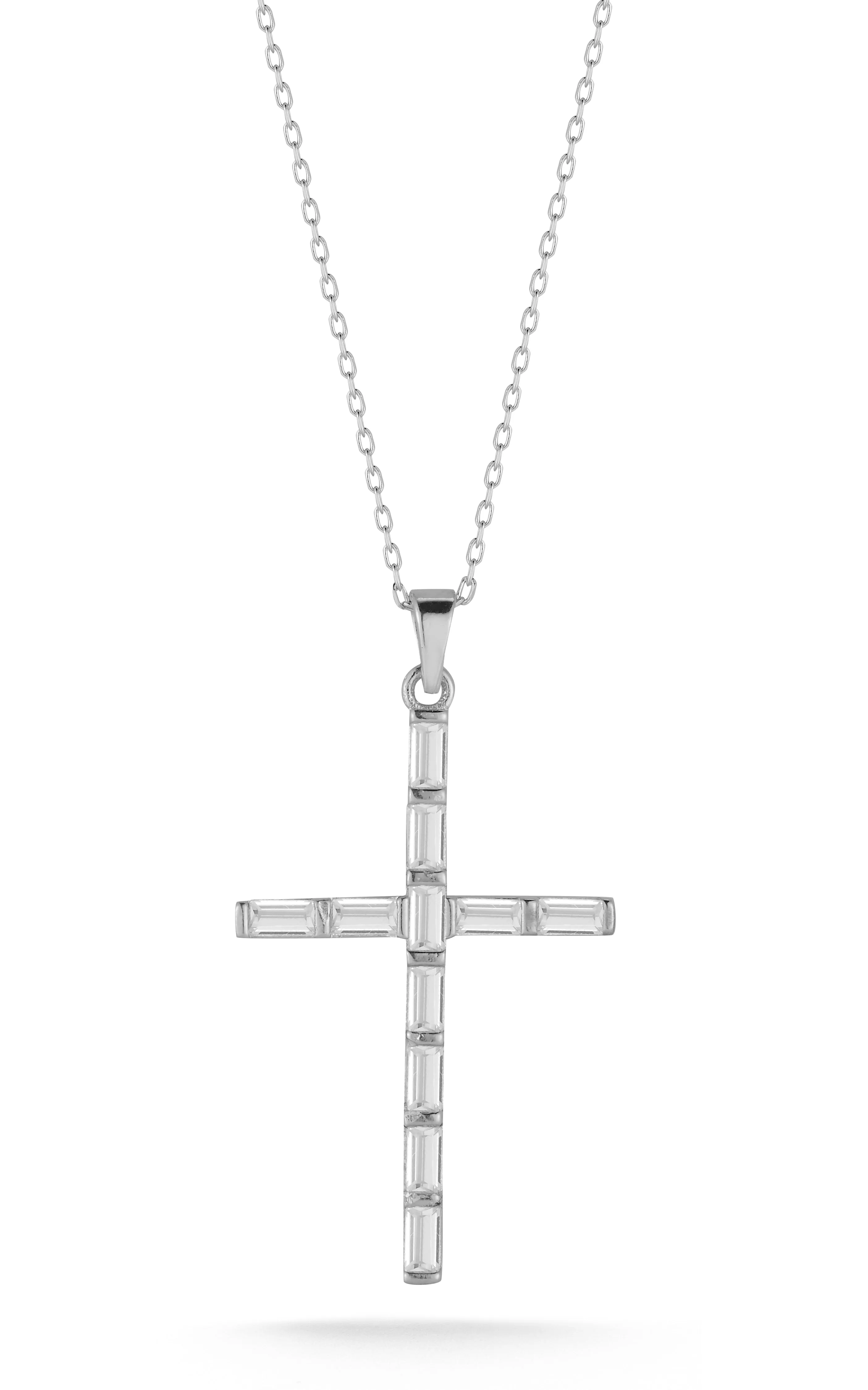 Baguette Cross Necklace