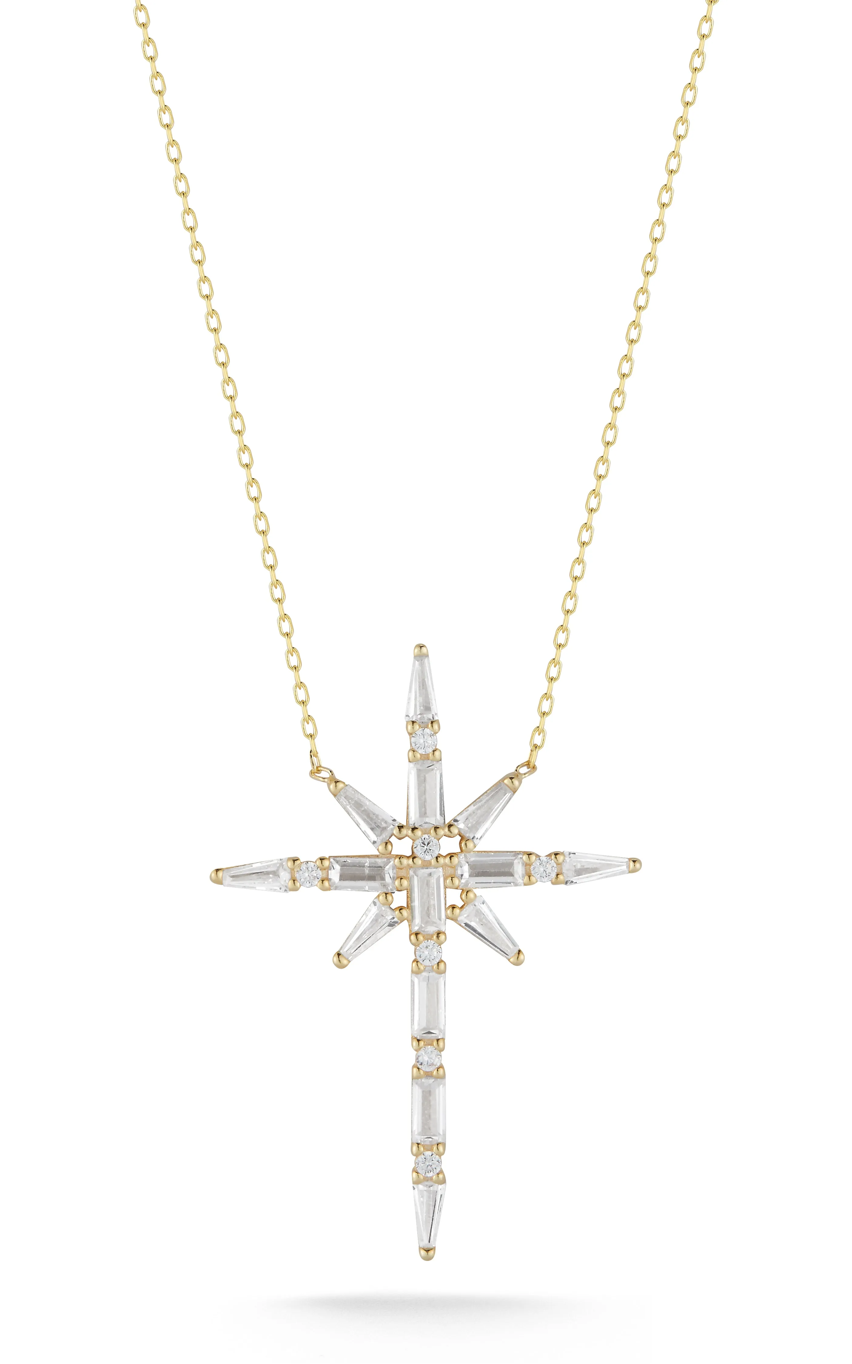 Baguette North Star Necklace