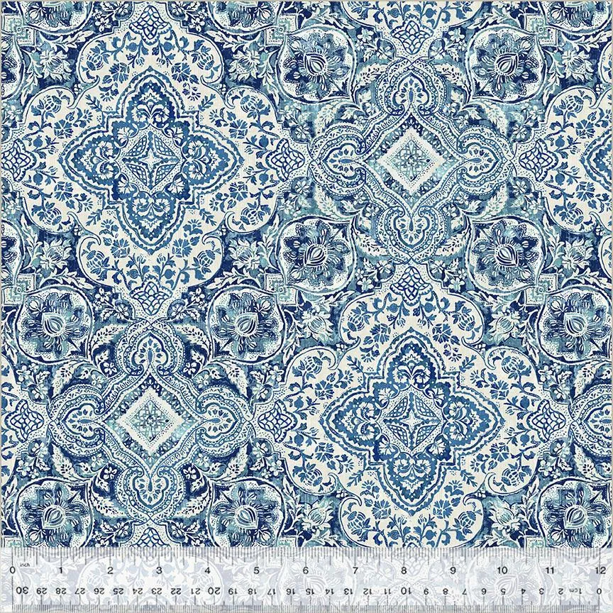 Banyan: Ivory/Blue Decorative Tiles