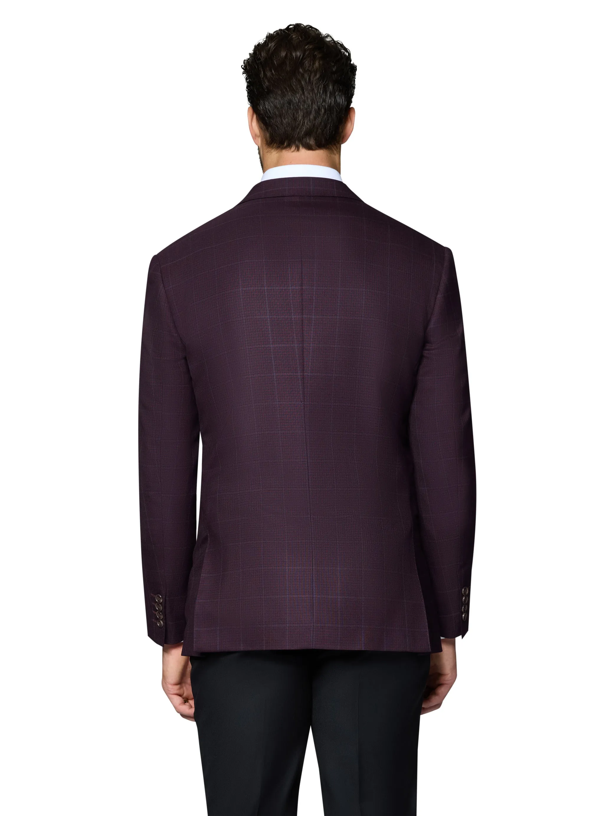 Berragamo Wool Sport Coat Modern Fit - Egg Plant