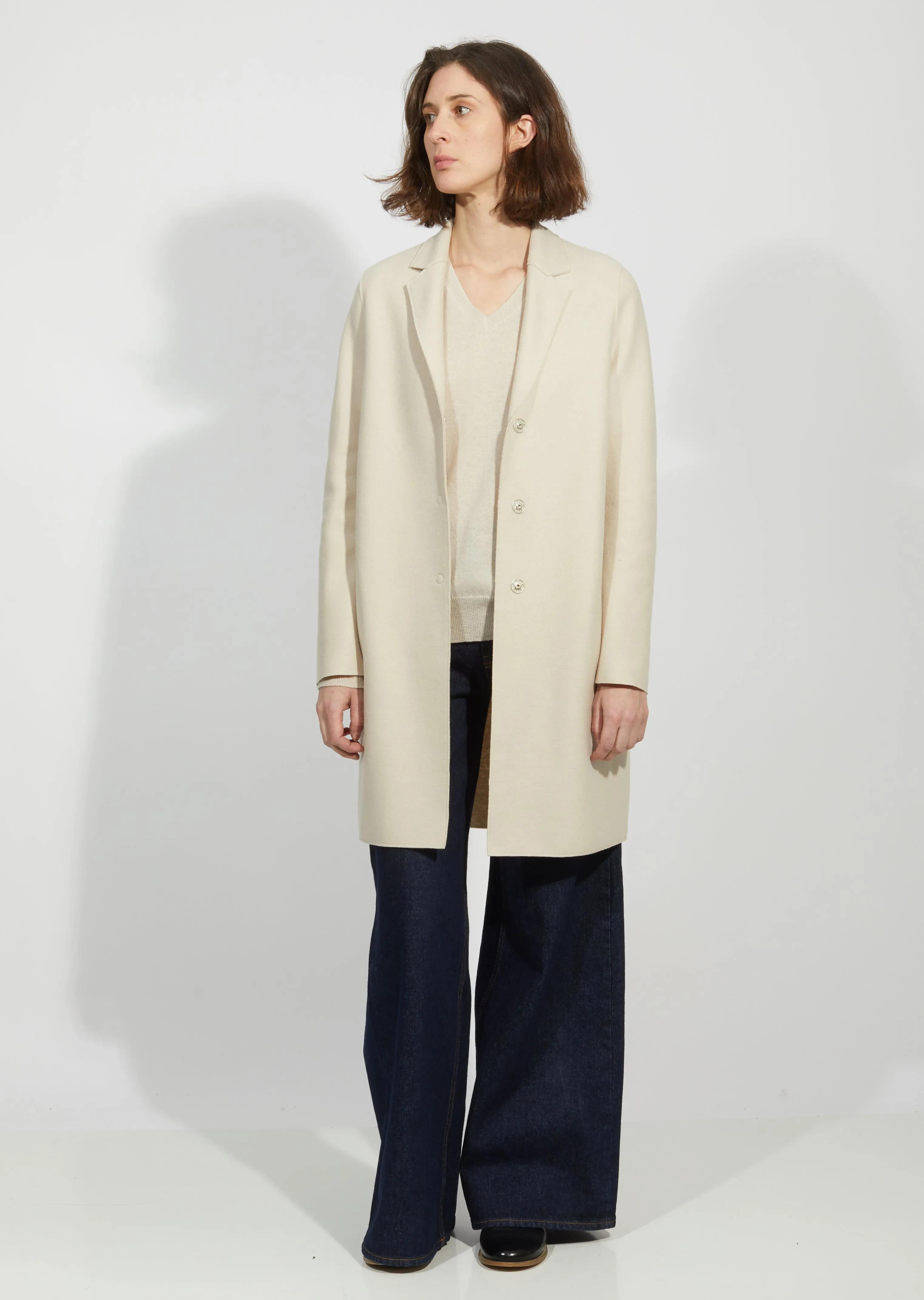 Bi-Color Cocoon Coat