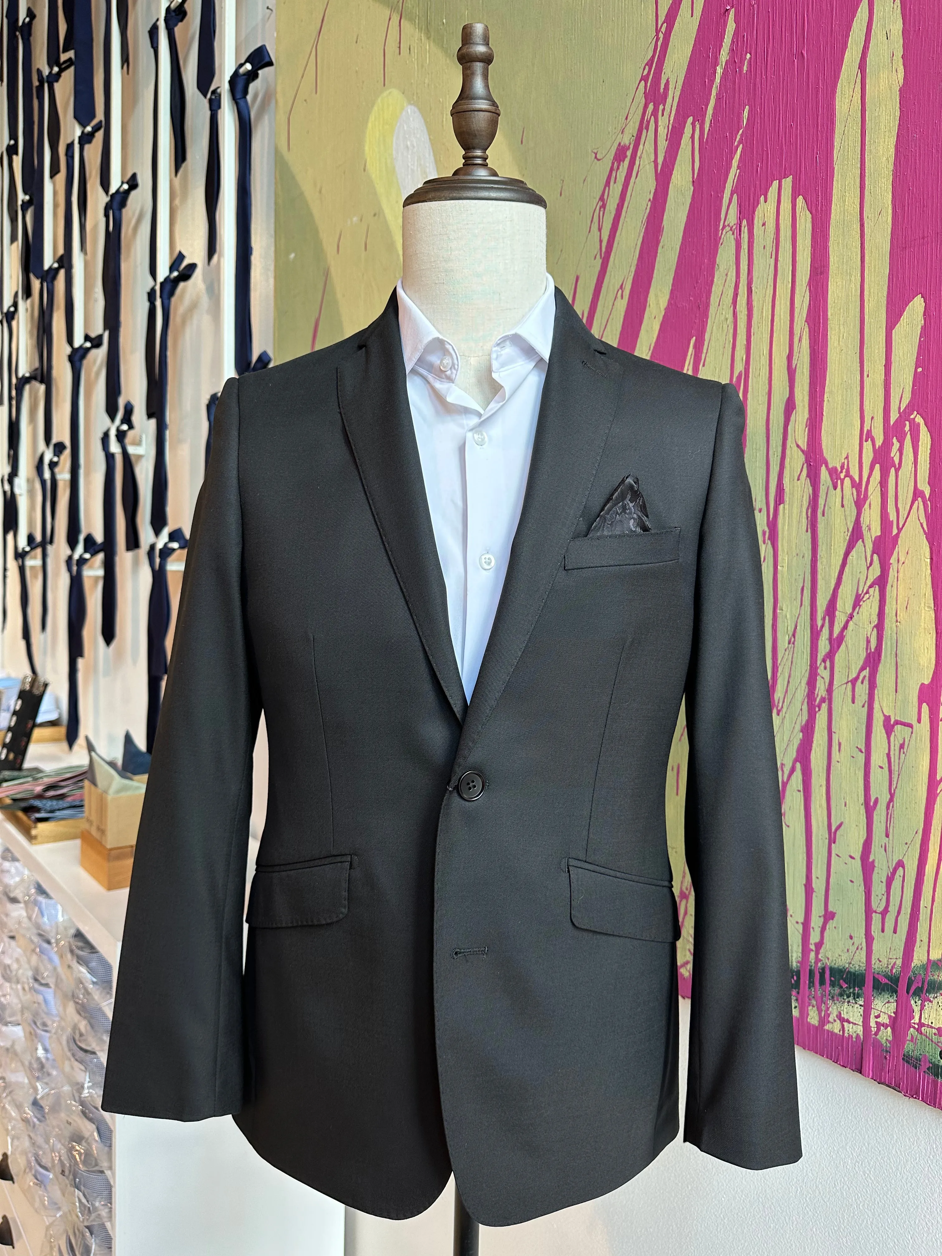 Black Stretch Premium Suit