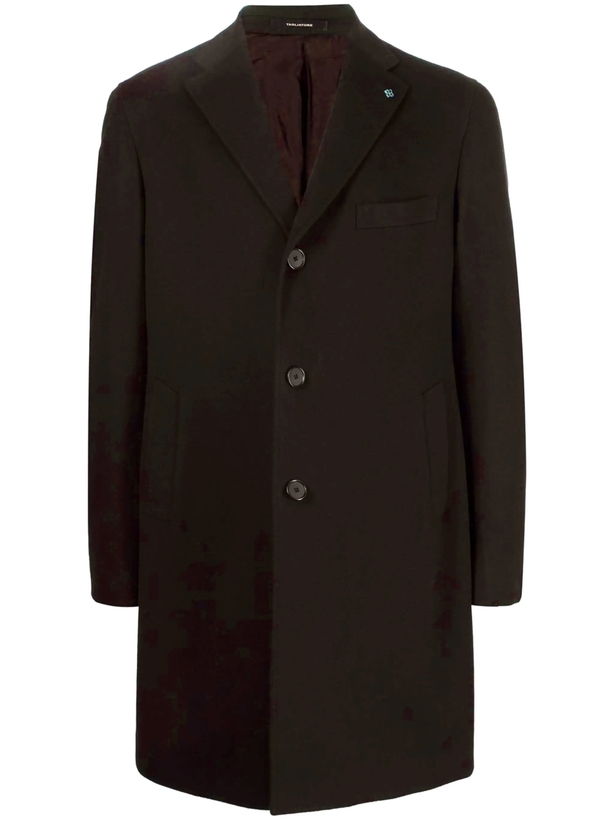 Black Wool and Cashmere Blend Coat