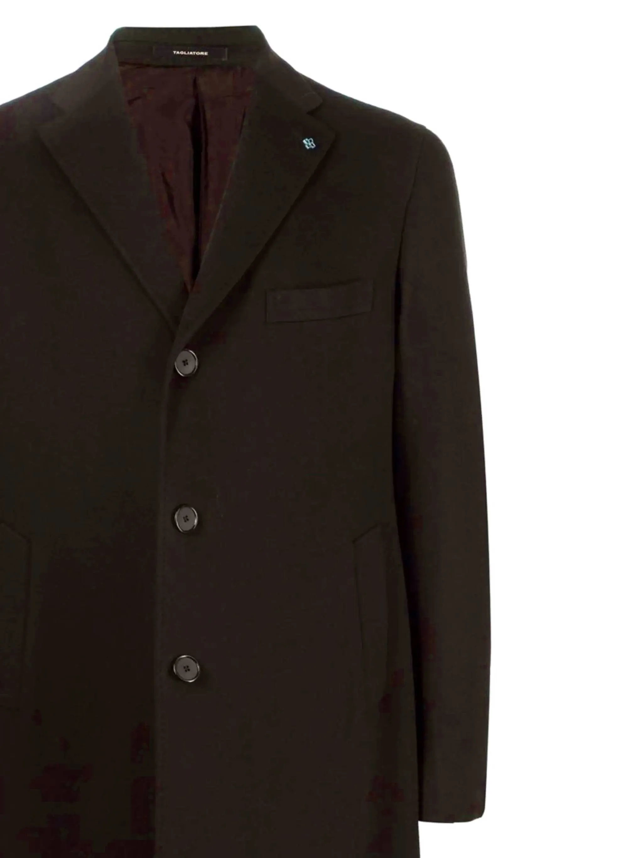 Black Wool and Cashmere Blend Coat