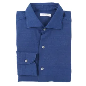 Boglioli Slim-Fit Pique Knit Cotton Shirt