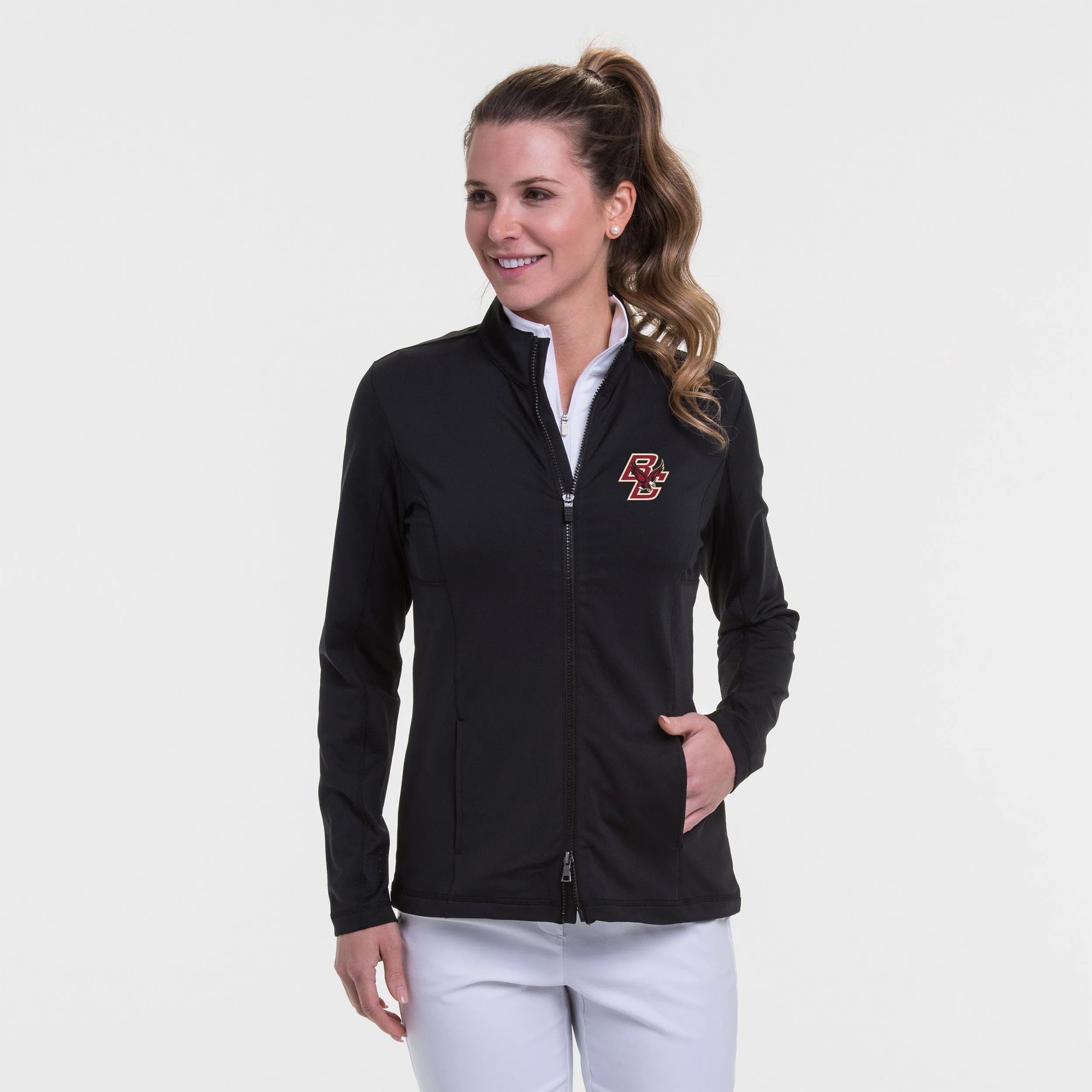 Boston College | Long Sleeve Brushed Jersey Jacket | Collegiate