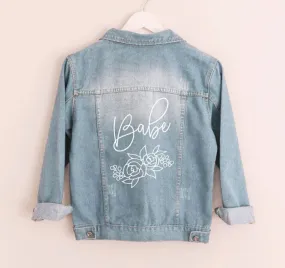 Bridal Floral Denim Jacket