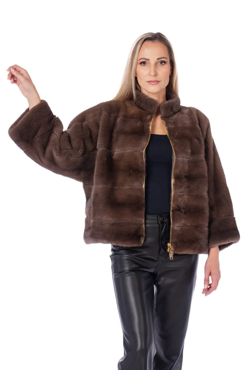 Brown Mink Fur Jacket