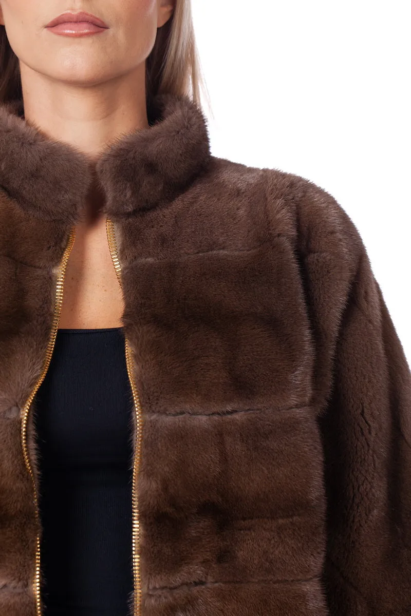 Brown Mink Fur Jacket