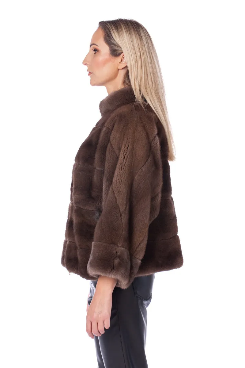 Brown Mink Fur Jacket