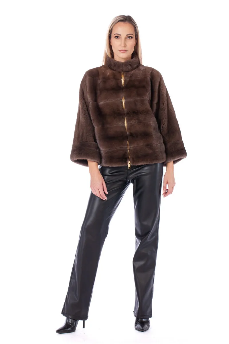 Brown Mink Fur Jacket