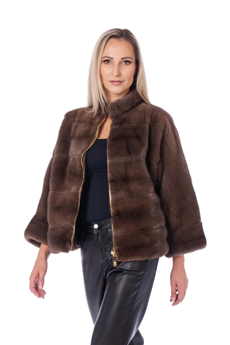 Brown Mink Fur Jacket