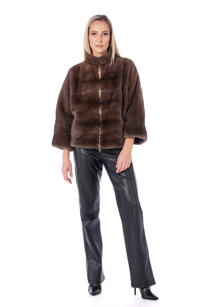 Brown Mink Fur Jacket